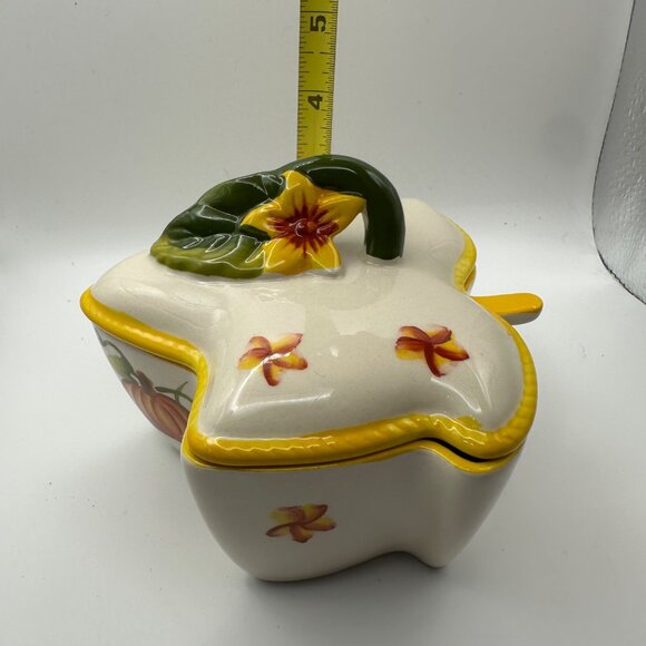 Temp-tations by Tara seasonal 10 oz leaf shaped covered dish autumn decor - Picture 9 of 10